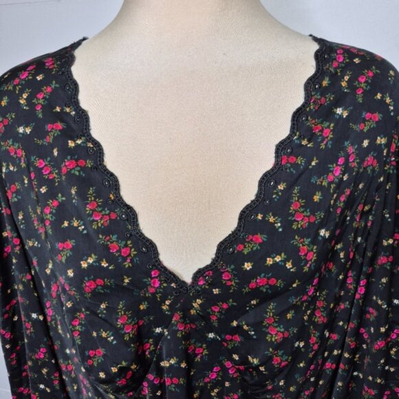 GAP Satin Empire Floral Midi Dress XXL - Picture 3 of 12